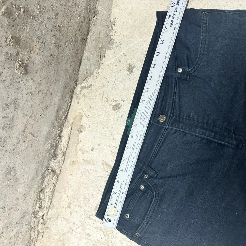 LRL Lauren Ralph Lauren Modern Straight Curvy Jeans Size 16 Black Dark Wash